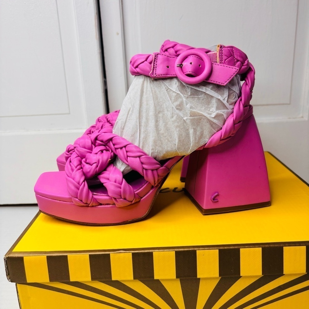 SAM EDELMAN Mable Ankle Strap Chunky Heel Sandals Size 7